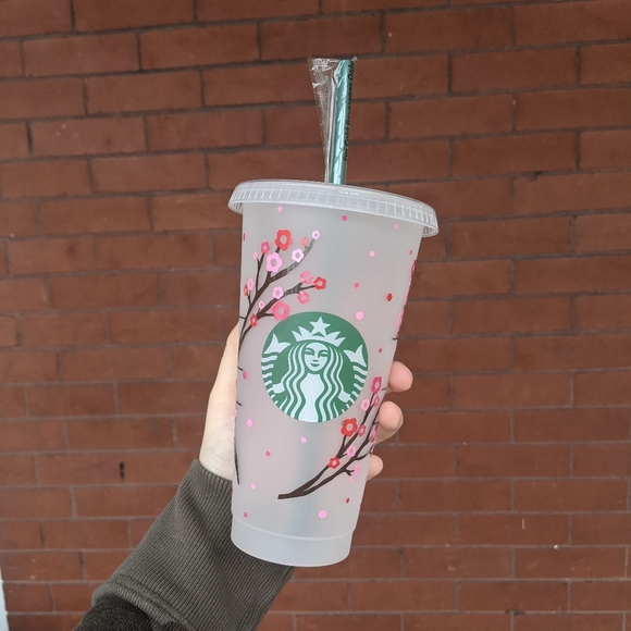 cherry blossom inspired starbucks cup tumbler - Picture 8 of 8